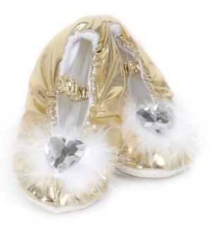 Karneval Schuhe Prinzessinnen Slipper gold