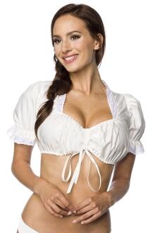 Oktoberfest Klassische Dirndl Bluse weiß