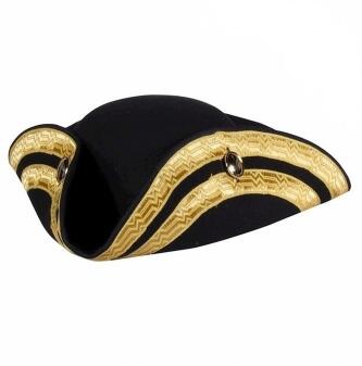 Thetru Karneval Hut Dreispitz mit Goldborten