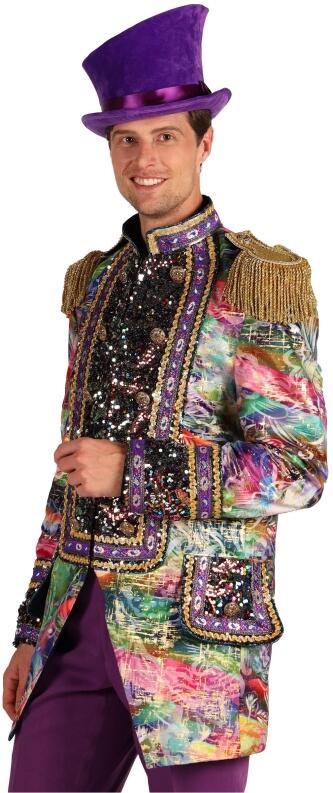 Thetru Karneval Herren Kostüm Jacke Frack Carnevale Fiesta lila