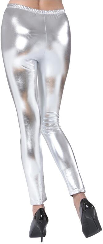 Widmann Karneval Damen Leggings silber