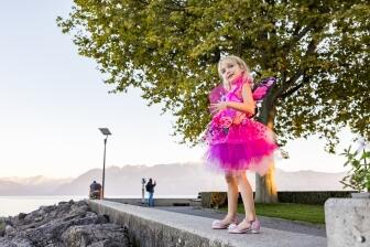Karneval Mädchen Kostüm Fee Deluxe pink