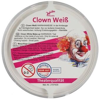 Jofrika Karneval Halloween Clown Weiß