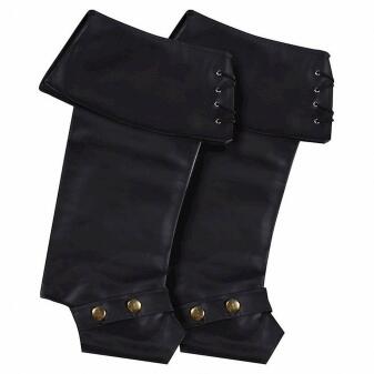 Thetru Karneval Halloween Stiefelstulpen Luxus schwarz