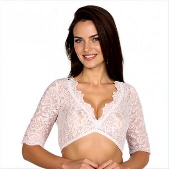 Thetru Oktoberfest Damen Dirndlbluse Mia weiß