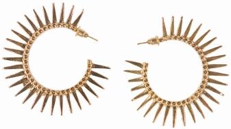 Rubies Karneval Ohrringe Creolen Strahlen gold