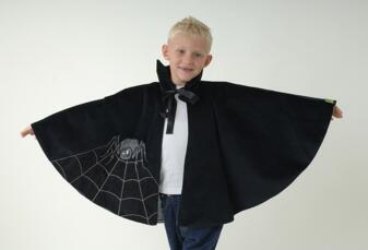 Lovely Lea Karneval Halloween Kinder Cape Spinne schwarz