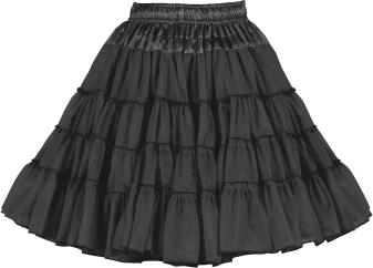 Thetru Karneval Damen Petticoat Volant Rock schwarz