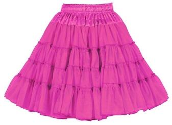 Thetru Karneval Damen Petticoat Volant Rock pink