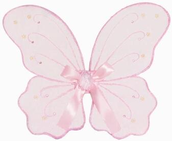 Great Pretenders Karneval Kinder Feen Flügel Schmucksteine rosa