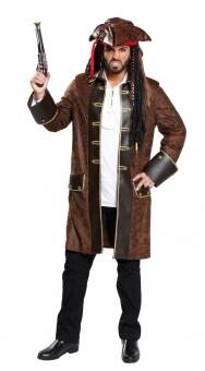 Karneval Herren Kostüm Pirat Piratenmantel