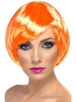 Karneval Damen Perücke Babe orange
