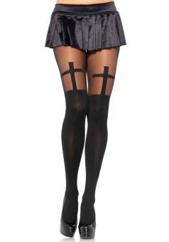 Leg Avenue Karneval Halloween Damen Strumpfhose Kreuz