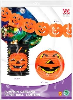 Halloween Dekorations-Set Kürbis
