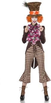 Karneval Damen Kostüm Hutmacher Crazy Hatter