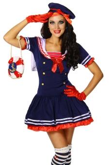 Karneval Damen Kostüm Marine