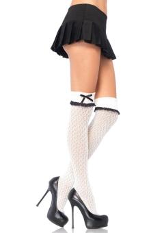 Leg Avenue Karneval Damen Strümpfe Overknees Crocheted Farbwahl