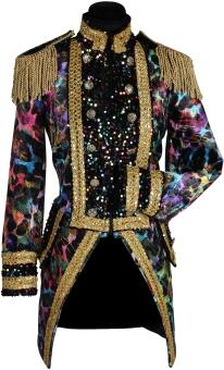 Thetru Karneval Damen Kostüm Jacke Frack Painted Black