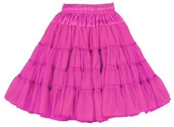 Thetru Karneval Damen Petticoat Volant Rock pink