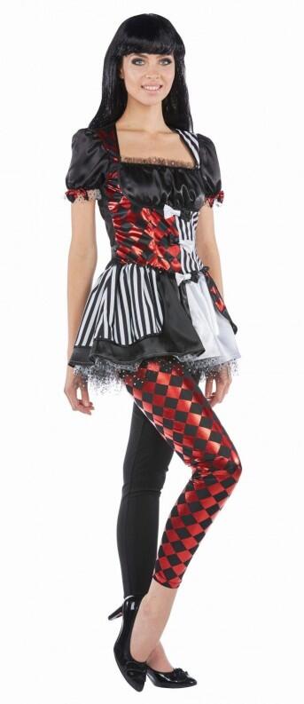 Karneval Halloween Damen Kostüm Harlekin Jenny