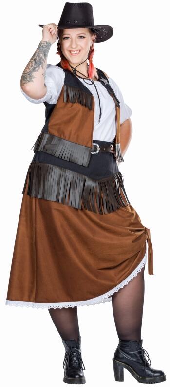 Karneval Damen Kostüm Cowgirl XXL