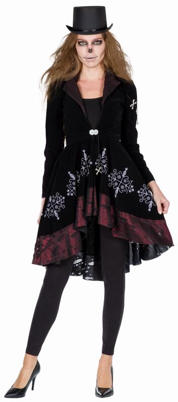 Karneval Halloween Damen Kostüm Jacke Voodoo
