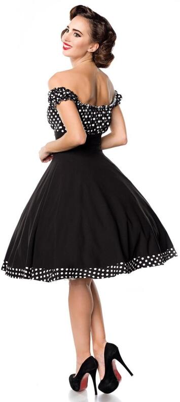 Belsira Retrokleid schulterfrei mit Tellerrock