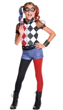 Karneval Halloween Mädchen Kostüm Harley Quinn Deluxe