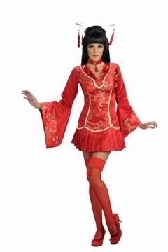 Karneval Damen Kostüm Geisha RED GINGER