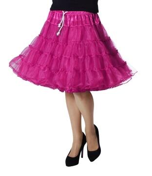 Karneval Damen Petticoat Rock Luxus pink