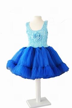 Karneval Mädchen Kostüm Ballerina Flower blau