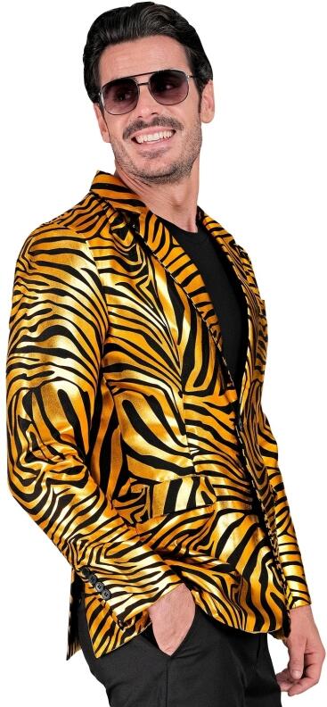 Party Jackett Zebra gold schwarz