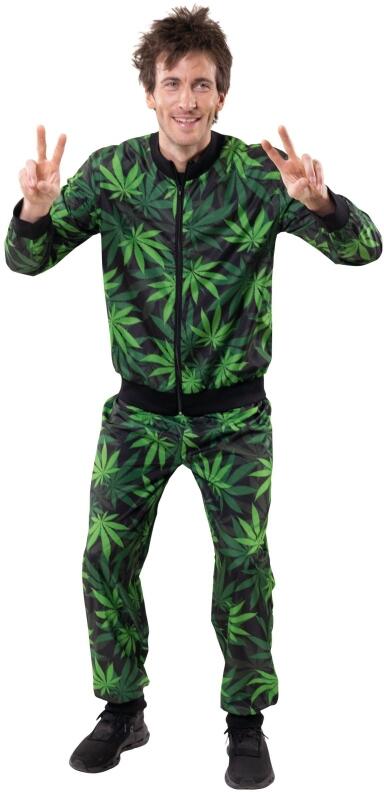 Karneval Herren Kostüm Jogging Anzug Hanf