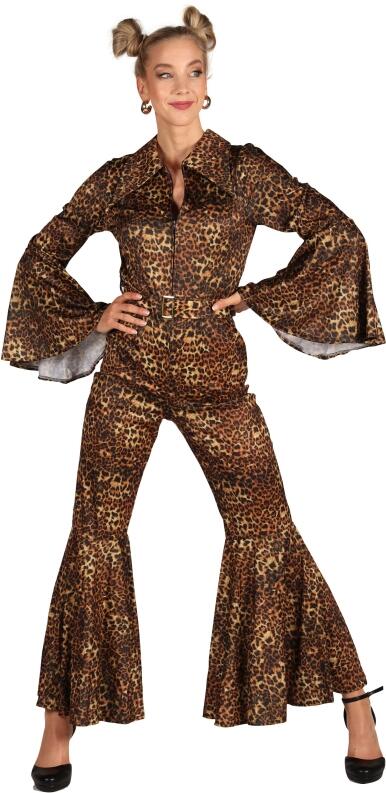 Thetru Karneval Damen Kostüm Jumpsuit 80er Roar Leo