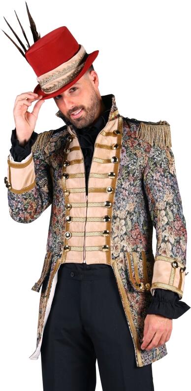 Thetru Karneval Herren Kostüm Jacke Frack aus Goldbrokat