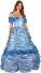 Thetru Karneval Damen Kostüm Aschenputtel blau