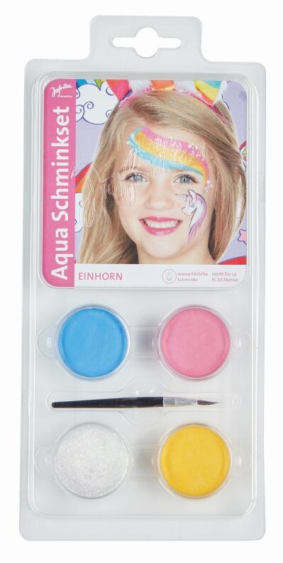 Karneval Aqua Kinder Schmink Set Einhorn