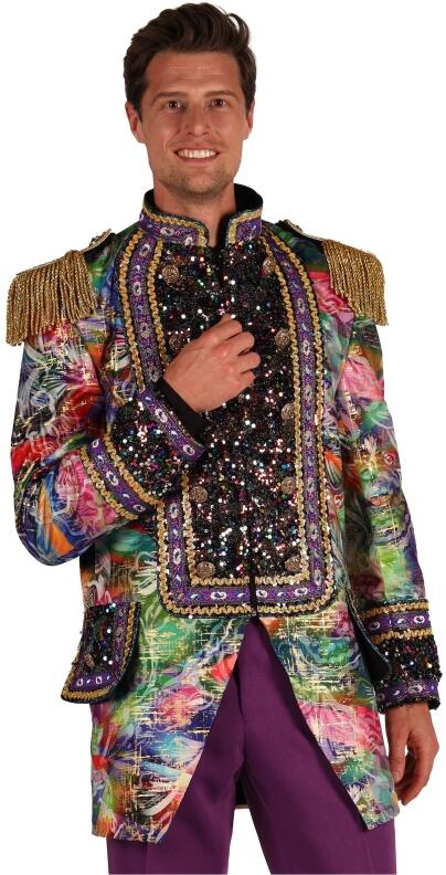 Thetru Karneval Herren Kostüm Jacke Frack Carnevale Fiesta lila