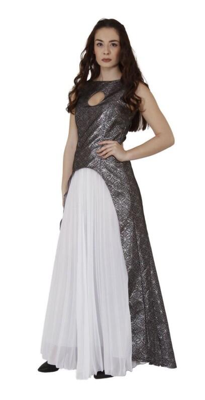 Karneval Damen Kostüm Brokat-Kleid