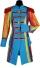 Thetru Karneval Damen Kostüm Jacke Frack Rainbow Gold