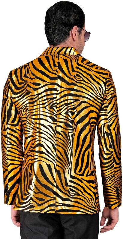 Party Jackett Zebra gold schwarz