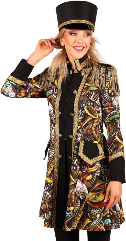 Thetru Karneval Damen Kostüm Jacke Frack Brass Band