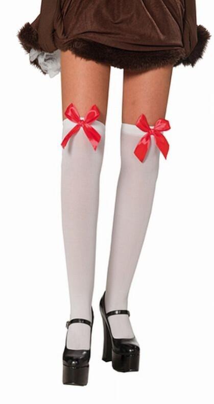 Karneval Damen Strümpfe SCHLEIFE Farbwahl