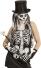 Karneval Halloween Skelett Handschuhe lang