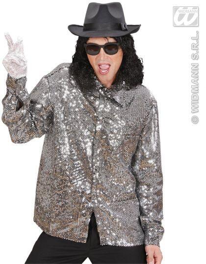 Karneval Herren Hemd Pailletten