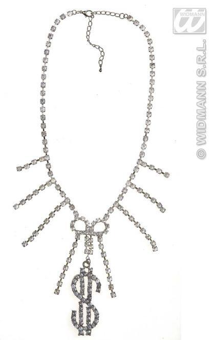 Karneval Halsband Strass Kette DOLLAR