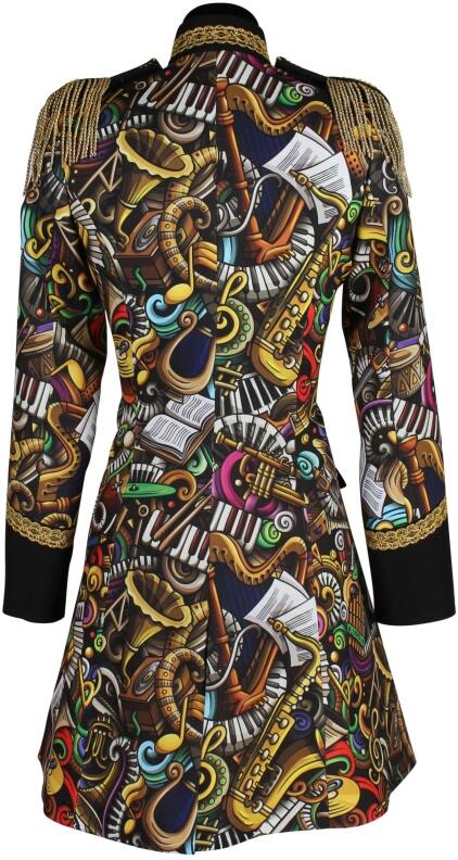 Thetru Karneval Damen Kostüm Jacke Frack Brass Band