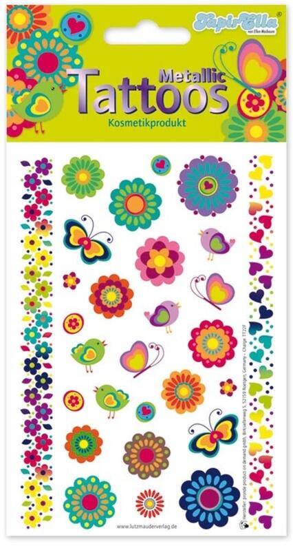 Karneval Tattoo Retro-Blumen