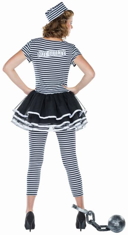Karneval Damen Kostüm Sträfling Knasti