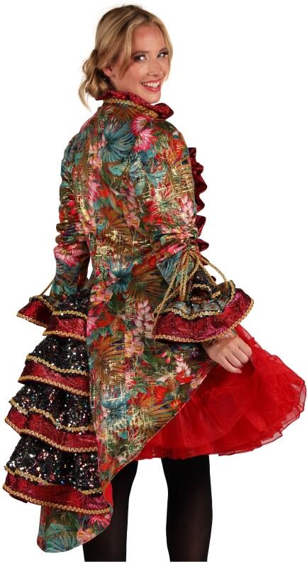 Thetru Karneval Damen Kostüm Jacke Frack Carnevale Fiesta rot